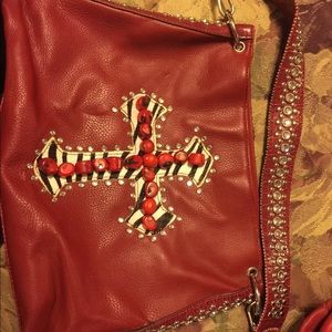Red Cross purse with wallet